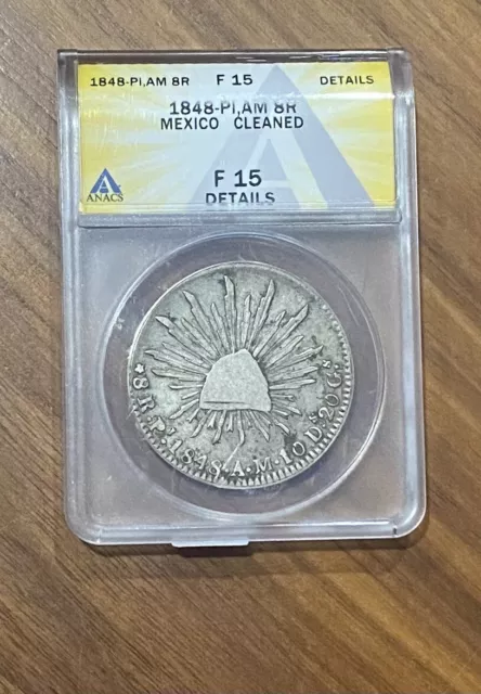 1848 Pi AM Mexico Cap & Ray 8 Reales