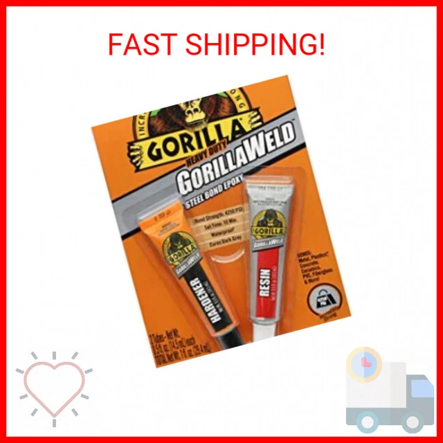 GORILLA HEAVY DUTY GorillaWeld Steel Bond 2Part Epoxy, Black, (Pack of