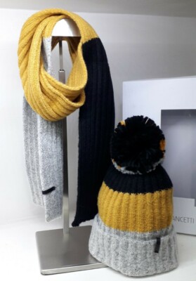 SET SCIARPA E cappello LANCETTI bimbo con pom pon EUR 49,90 - PicClick IT