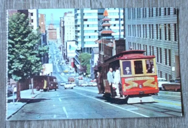 AK: SAN FRANCISCO: Cable Car in California Street v. 1982,post. befördert