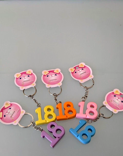 PORTACHIAVI 18 ANNI Vari Colori Bomboniera Segnaposto Gadget Compleanno