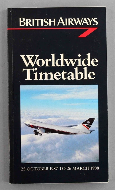 British Airways Worldwide Airline Timetable Winter 1987/88 Seat Maps Concorde Ba