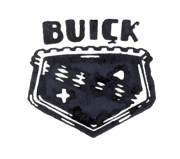 Vintage Metal Letterpress Print Block  BUICK LOGO CAR AUTOMOBILE