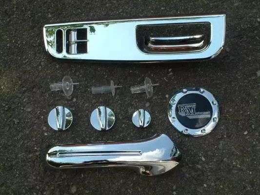 Chromtürgriffset+Chromdrehschalterset passend für Golf 4 2-türig (8-teilig) TOP