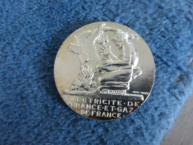 ANCIENNE MEDAILLE BRONZE ELECTRICITE DE FRANCE GAZ DROPSY 20 ANNEES SERVICE
