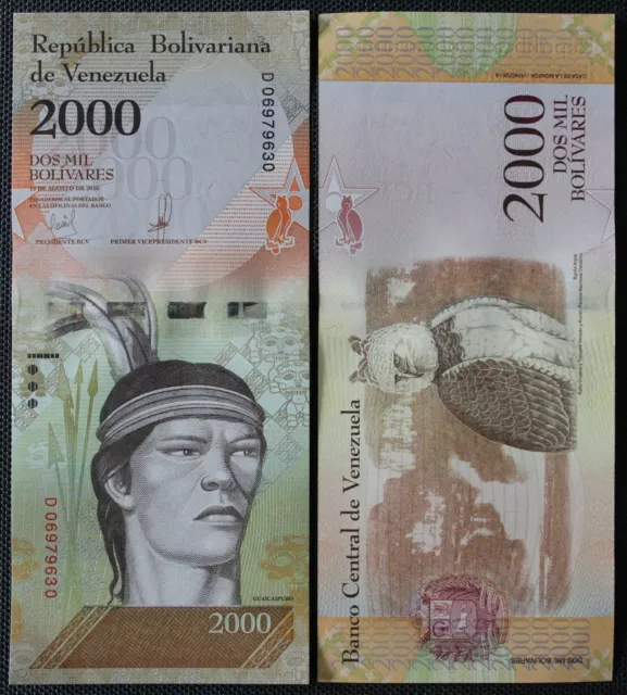 Venezuela - Billet de 2000 Bolivares 2016 Neuf - Unc