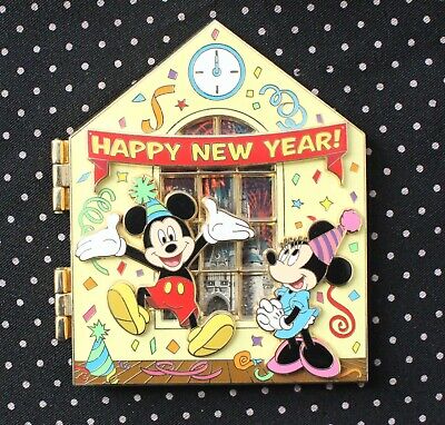 Disney Pin MICKEY MINNIE Happy New Year 2007 Limited Edition 1000 LE JUMBO