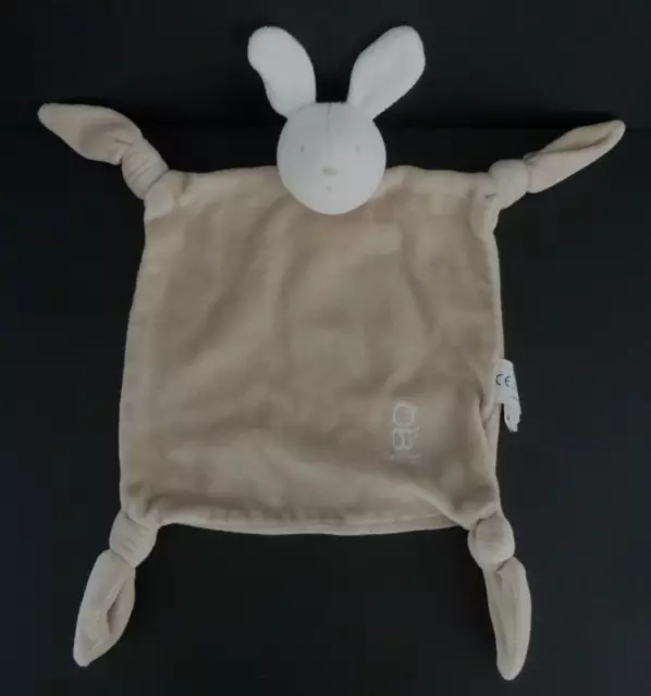m12. DOUDOU PLAT OBAIBI OKAIDI OB LAPIN BEIGE BLANC - EXCELLENT ETAT
