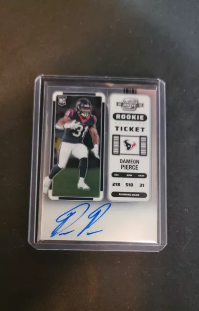 2022 Panini Contenders Optic Rookie Ticket #111 Dameon Pierce RC AUTO TEXANS 🔥