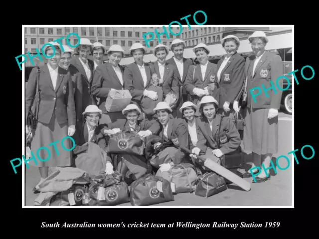 Old Large Historic Photo Of The 1959 South Australian Womens Cricket Team