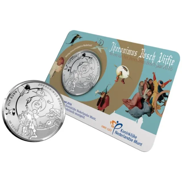 Euromünze Hieronymus Bosch 2016 - Niederlande - in Coincard - Kupfer-Nickel BF