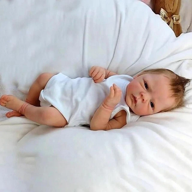 Soft Silicone Body 18 inch Newborn Doll Kids Reborn Baby Dolls Vinyl Handmade