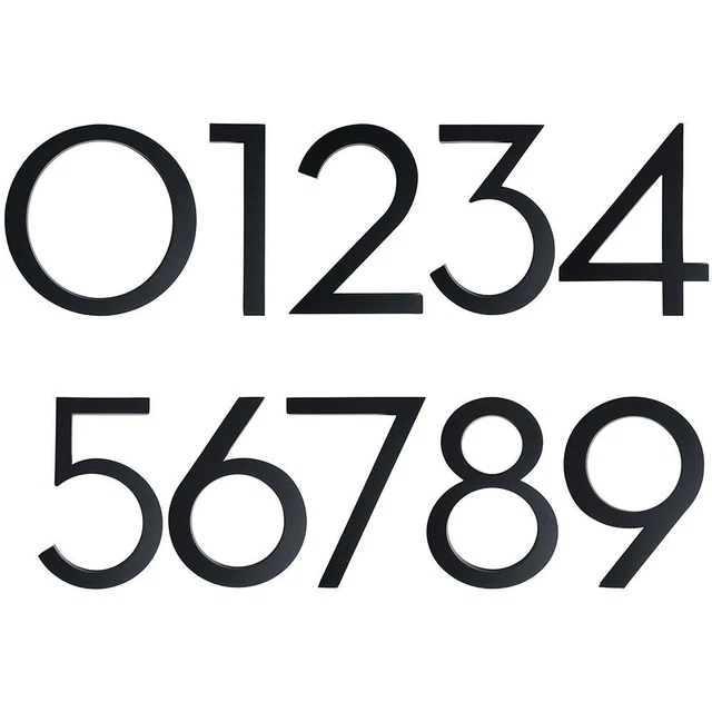 ASC Flottant Maison Numéro - Inférieur Étui - Lettre 'A' (Plat/Appartement Etc) - Acier Inoxydable Brossé Maison/Porte 6" / 15cm Grand