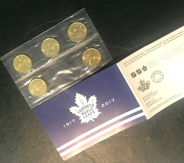 2017 CANADA 100TH Anniversary of Toronto Maple Leafs 1 Loonie 5pack 20.00 PicClick CA 2017 CANADA 100TH Anniversary of Toronto Maple Leafs 1 Loonie 5pack 20.00 PicClick CA