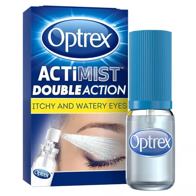 OPTREX Actimist Double Action juckendes & beruhigendes wässriges Augenspray 10ml *NEU*