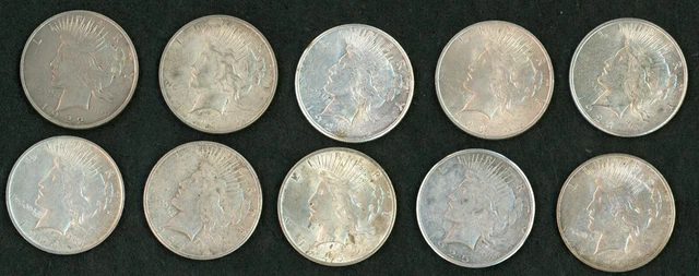 Peace Dollars Lot of 20 Ave Circulated No Dupl