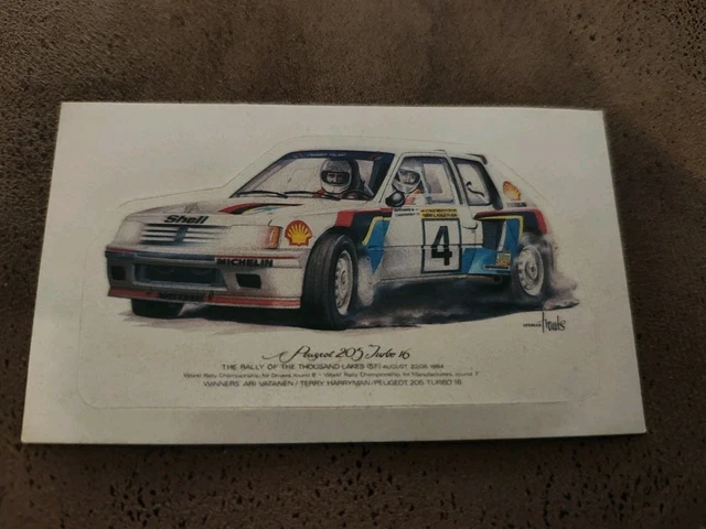 Peugeot 205 T16 Group B Cutaway Rally Wall Poster - A3 Size Print