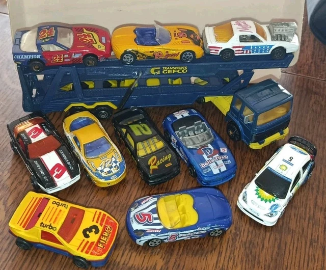 Camion Majorette Saviem PS30 Jaune 1:60 Avec Voitures - France 1980 - Collection Occasion