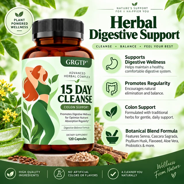 Colom Three 15 DAY CLEANSE Colon Capsules - Gut Health Weight Loss, Bloating ...