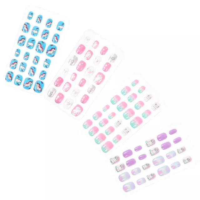 96 Pcs Les Ongles Des Enfants Bouts D'ongles Artificiels Fille