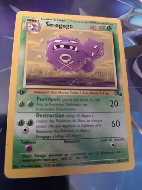 Carte Pokémon SMOGOGO 45/62 EDITION 1 Fossile Wizards - FR