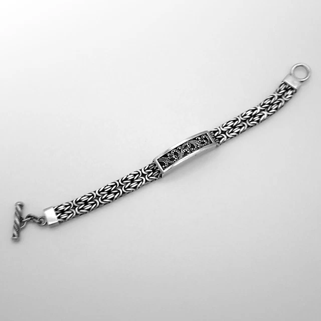 Lois Hill Ornate Bracelet Toggle Clasp Sterling Silver
