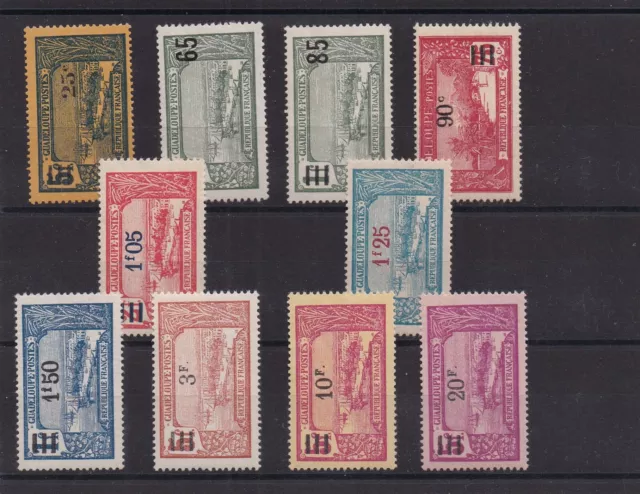 GUADELOUPE SERIE COMPLETE DE 10 TIMBRES NEUF* N° 89 à 98 Cote: 46€