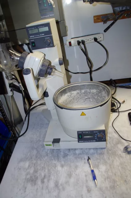 Buchi R-205 Rotary Evaporator Rotavapor w/ B-490 Heating Bath, Tested Working US