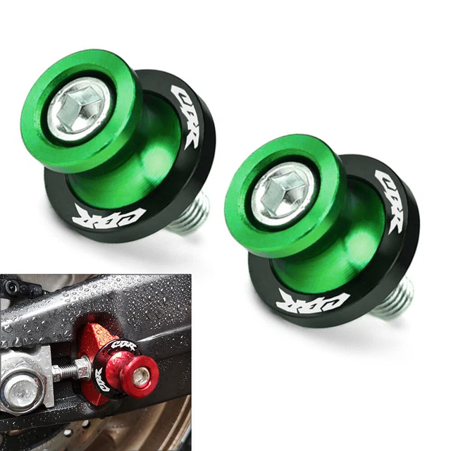 Motorcycle Swingarm Spools Slider Stand Screw 8MM For HONDA CBR 600 900RR Green