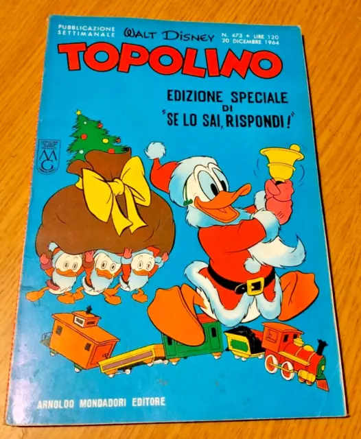 Topolino Libretto # 473  - 20 Dicembre  1964  -Edicola - Con Bollino-Natale-Noel