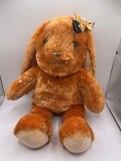 BUILD A BEAR Pumpkin Sparkle Pawlette Bunny Rabbit 17
