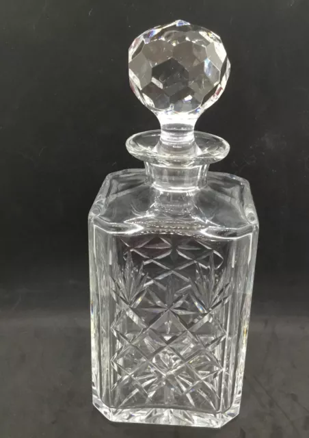 Thomas Webb Crystal Decanter with Stopper. Signed.
