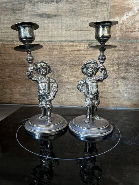 Bougeoirs en Bronze Doré, Set de 2 en vente sur Bougeoirs en Bronze Doré, Set de 2 en vente sur