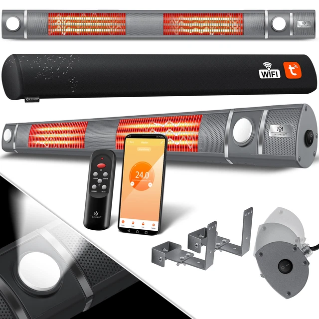 RETOURE Infrarot Heizstrahler 3000W IR-Gastro-Bar mit WiFi App & Fernbedienung