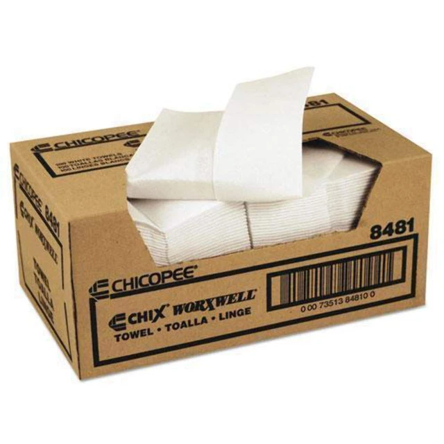 8481 Worxwell General Purpose Cloth Towel, 13" Width X 15" Length, White (Pack o