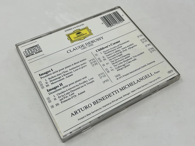 Debussy - Images I & II etc / Michelangeli / DG 415 372-2 Ed2 Germany 1995 PMDC 2