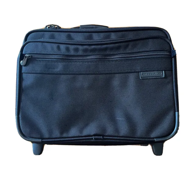 Briggs & Riley Travelware Rolling Brief Black 17” 13”8” Wheel Carry On Luggage