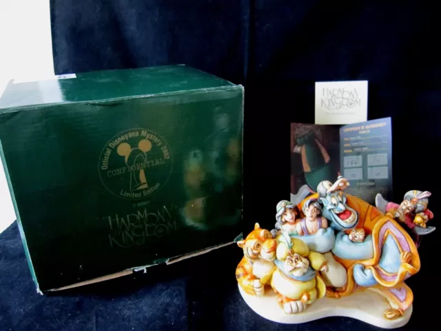 Disney Harmony Kingdom Aladdin GROUP HUG Marble Treasure Box MIB COA Signed 2002