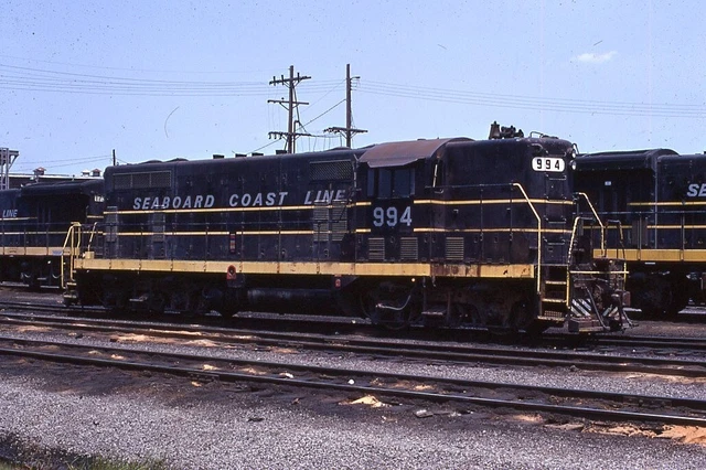 ORIGINAL 1972  RAILROAD SLIDE SCL SEABOARD COAST LINE 994 Birmingham ALABAMA air