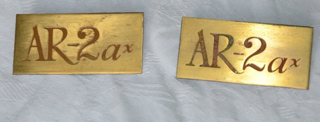 2 PLAQUES LOGO originale pour enceinte Acoustic Research AR-2ax EUR 12
