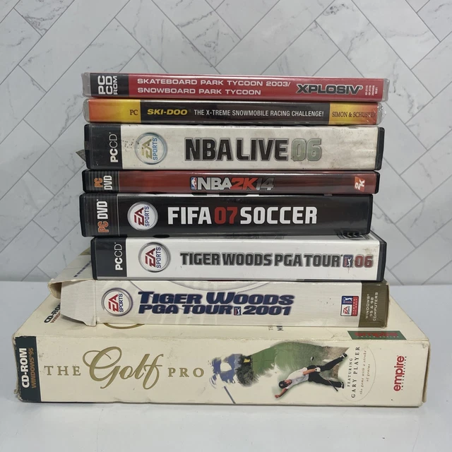 Lot of PC Games - Lot of 8 - Sports Games - Tiger Woods, Golf, Fifa, NBA 2K, +