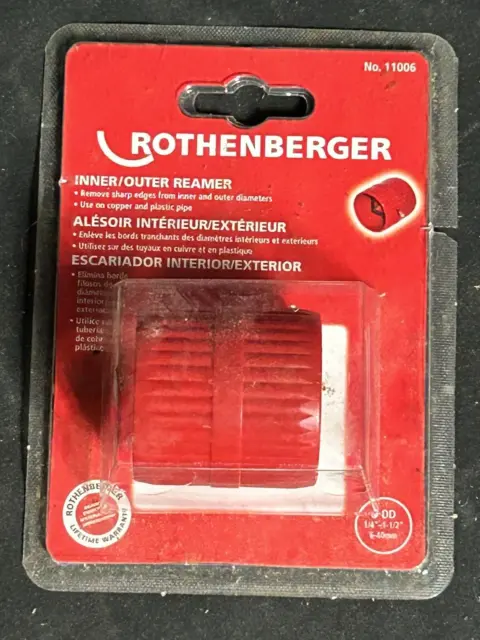 Rothenberger Deburring Tool #11006, 2” Overall Length, Inner/Outer Reamer