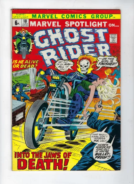 MARVEL SPOTLIGHT # 10 (GHOST RIDER , 1st app WITCH-WOMAN, June 1973) FN+