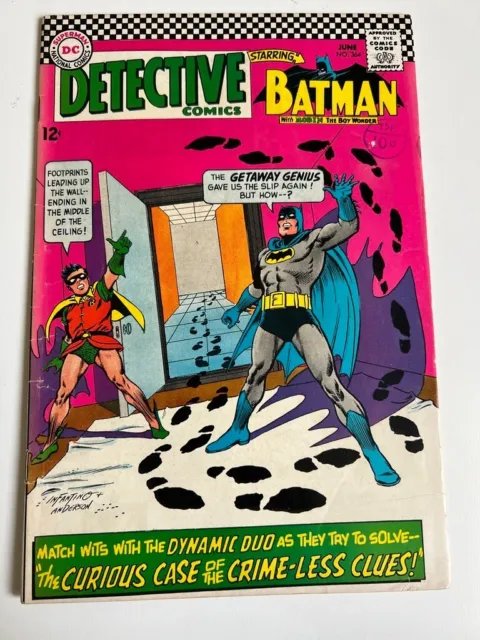 DETECTIVE COMICS No  364.  BATMAN and ROBIN :  JUNE 1967. plus The Elongated Man