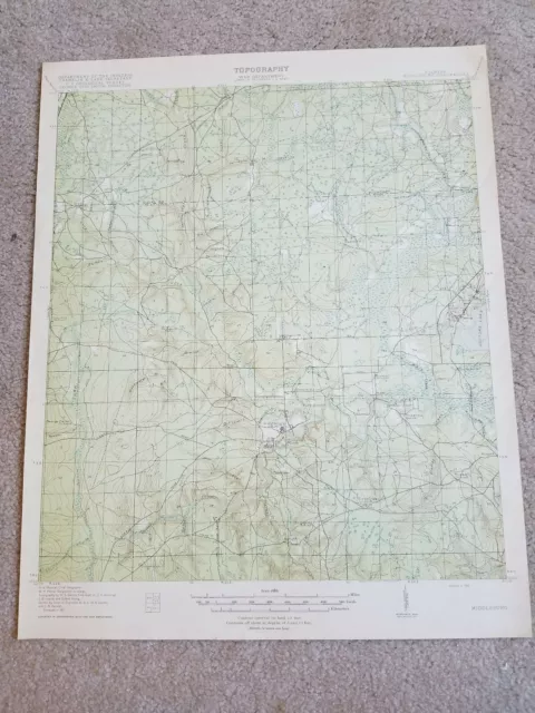 22x29 1918 USGS Topo Map Middleburg, Virginia Black Creek Doctors Lake Peoria