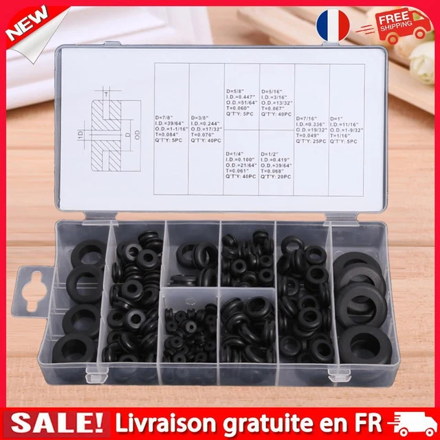 fr 180pcs caoutchouc passe-fils 8 tailles populaires oeillet joint ensemble Kits