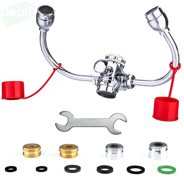 Station Emergency Eyewash Stations Faucet Mounted Sink Attachment with 4 Adapter