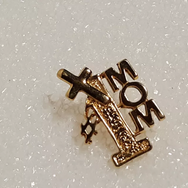 #1 Mom Cross Pin Christian Mothers Day Gift Jewelry Religious Religion Faith 3