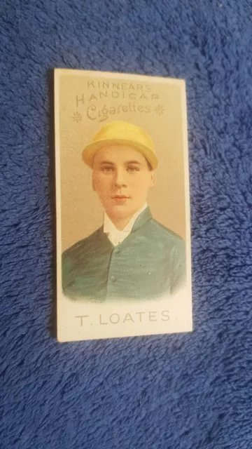 cigarette card - Kinnear's Jockeys (1898) -  T. Loates