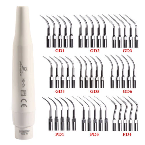 Ultrasonic Piezo Scaler Handpiece Fit Satelec/DTE dentaire dental /5*Tips pointe 2